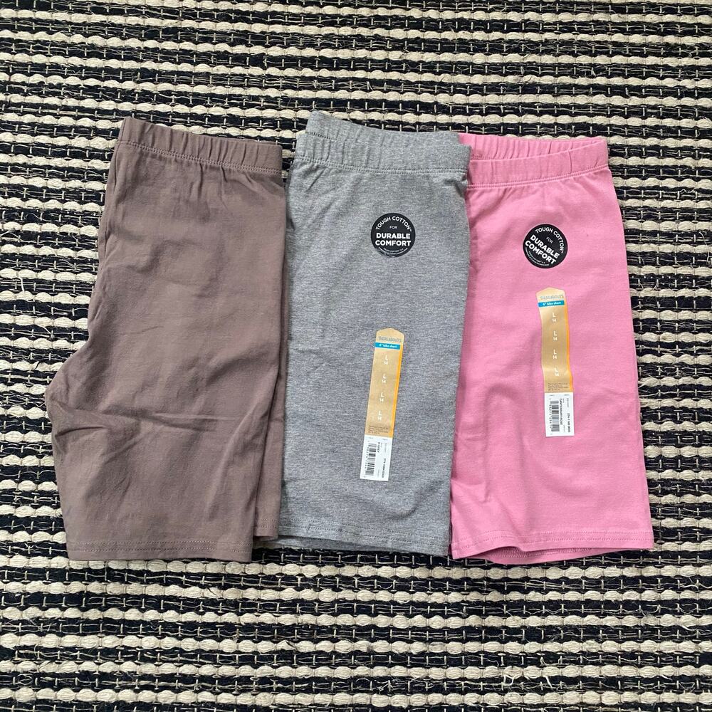 🌿There A Bouts Girls 3P Bundle Lot Cotton Stretch Biker Shorts 14 L